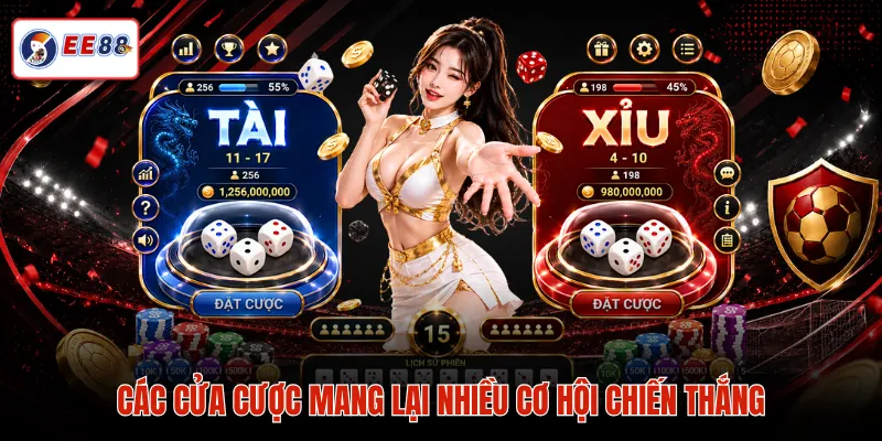 Các cửa cược mang lại nhiều cơ hội chiến thắng