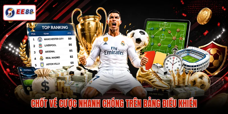 Chốt vé cược nhanh chóng trên bảng điều khiển