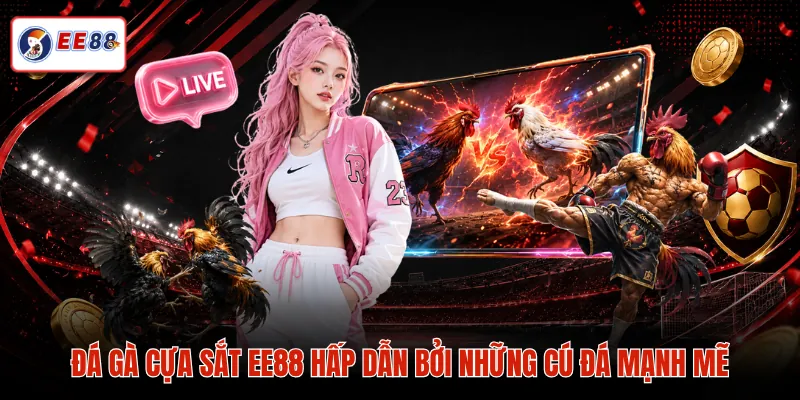 Đá gà cựa sắt EE88 hấp dẫn bởi những cú đá mạnh mẽ