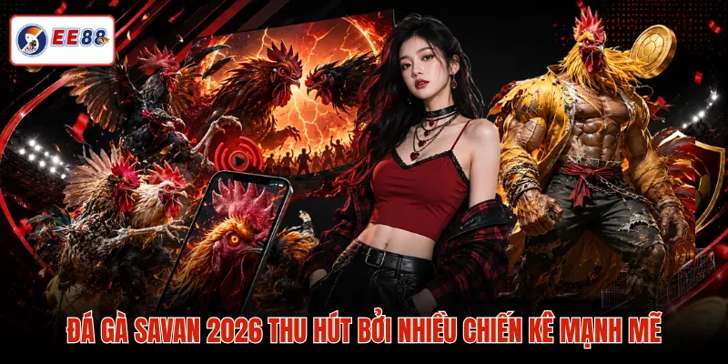 Đá gà Savan 2026 thu hút bởi nhiều chiến kê mạnh mẽ