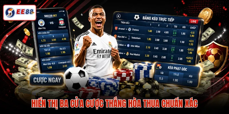 Hiển thị ba cửa cược Thắng Hòa Thua chuẩn xác